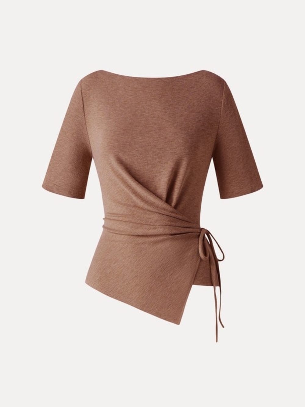 OGL MicroWarmTech™ LiteWarm Slash Neck Short Sleeve Tie-Side Top